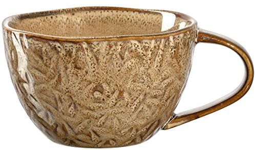Leonardo Matera Kaffee-Tasse, 1 Stück, spülmaschinengeeignete Keramik-Tasse, 1 mikrowellenfester Becher, Tasse aus Steingut, beige, 290 ml, 018587