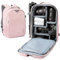 bagsmart Camera Backpack, DSLR SLR Camera Bag Fits up to 13.3 Inch Laptop Water Resistant with Rain Cover, Tripod Holder for Women and Girls, Pink