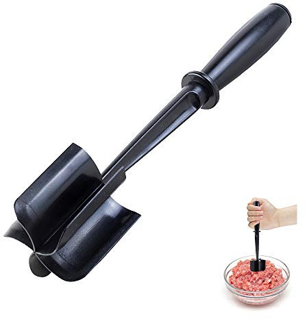 Fleischzerkleinerer Fleischstampfer für Hamburgerfleisch, Rindfleisch, Truthahn und mehr, Nylon Hamburger Chopper Utensil Antihaft Kochgeschirr Multifunktional Hitzebeständig