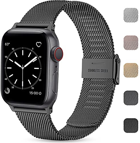 Wepro Correas Compatible con Apple Watch Correa 40mm 38mm 41mm 42mm para Mujeres/Hombres, Correa de Metal para Apple Watch SE/iWatch Series 10 9 8 7 6 5 4 3 2 1/Ultra/Ultra 2, Gris Espacial