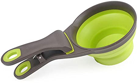 Platos para Perros Platos Elevados para Gatos Cuenco Plegable para Mascotas para Perros Comida para Gatos Agua Clip Plegable Taza Medidora De Silicona Cuencos para Perros Gatos