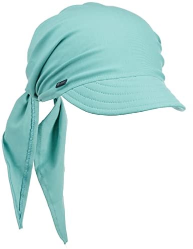 Lipodo Bandana avec Visière Femme - Made in Italy Casquette de Soleil d'été en Coton Été Printemps-été - Taille Unique Vert Menthe