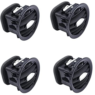 4 boquillas de ventilación para Opel Corsa D 13417363 (negro brillante)