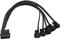 YINETTECH Separador de Ventilador de Chasis de PC 5 en 1 Molex de 4 Pines A 5 X 3 Pines/4 Pines Separador de Ventilador de Chasis de PC Y Cable Adaptador de Corriente