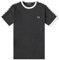 Fred Perry Taped Ringer T-Shirt Snow White, schwarz und weiß, L