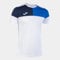 Joma Herren Kurzarmshirt Mann Crew V Tshirt, Weiss, Königsblau, Marineblau, 14-15 Jahre EU