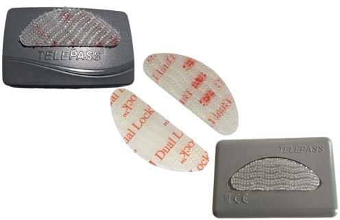 WCS-SHOP® Adesivo Telepedaggio 3M trasparente originale per slim dal 2019 e vecchio modello - 2 pezzi -