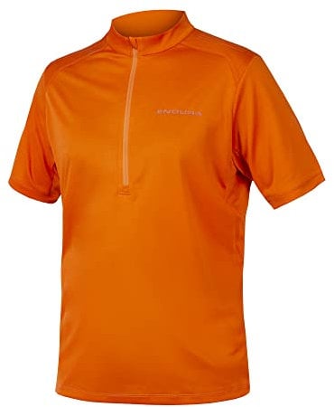 Endura Hummvee Short Sleeve Cycling Jersey II |Rapid Wicking |Back Pockets Jersey, Harvest, L