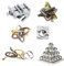 Joyeee 6-teiliges Denksport-Puzzle aus Metalldraht, Denkspiel IQ-Test zum Entsperren von Spielzeug, Interlock-Challenge-Puzzle-Spiel, pädagogisches Spielzeug, Geschenk für Teenager, Erwachsene, #C