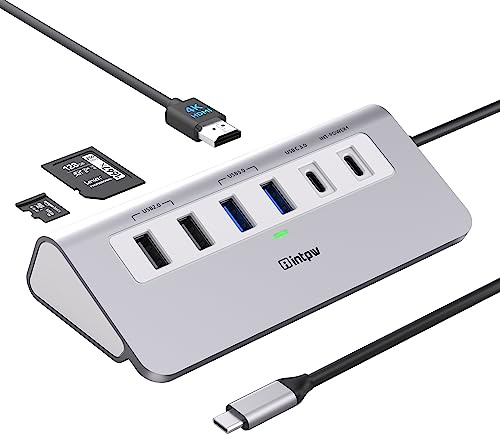 intpw 9-in-1 USB C Hub, P9 USB C to HDMI Adapter 4K@60Hz