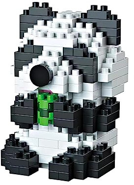 NOOLY Kinder Erwachsene Tier Mini Bausteine Set für Haus und Büro Dekoration KLJM-10 (Panda,239 Stück)