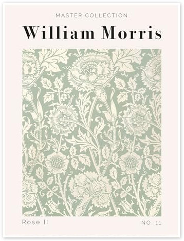 Posterlounge Rose II No. 11 Poster de William Morris 30 x 40 cm Déco pastel Tableaux Décoration murale