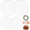 4pcs Base para Tartas Acrílico - 15 cm y 20 cm,Bandeja para Tartas Tableros,Tablero Redondo para Tartas,Tablero para Pastel Transparente Reutilizable,Discos de Pastel Cake Board para Tartas de Crema