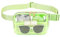 Transparente Gürteltasche, transparent, Stadiongenehmigt, für Damen und Herren, mit verstellbarem Riemen, transparente Umhängetasche, Hüfttasche für Konzerte, Sport, Reisen, Wandern, Laufen, Grün