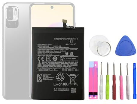 HIGHAKKU Ersatzakku BN5A kompatibel mit Redmi Note 10 5G / Poco M3 Pro 5G/Redmi 10 2022 with Tools
