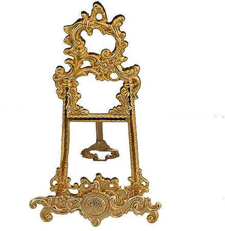 Support vintage doré pour livre de cuisine en métal antique, support pliable de luxe, chevalet multifonction, pour menu, livre de recettes, peintures, plateaux, table, cadres photo, plaques