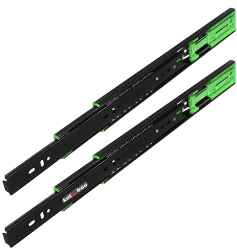 KOTARBAU® 1 Paar Schubladenschienen Vollauszug Softclose 350 mm Schwerlastauszug Auszug Schienen für Schubladen Schienensystem Selbsteinzug Auszugsschienen Teleskopschienen Schubladenauszüge