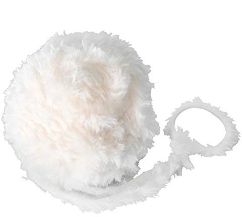 32m Soft Faux Fur Yarn Super Chunky Faux Fur Yarn Fluffy Yarn 100% Polyester Yarn Fancy Eyelash Yarn for Crochet Knit - White