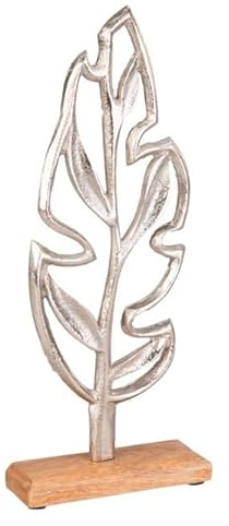 mica Living Blattsilhouette Silber/braun - ca. 15 x 6 x 42 cm