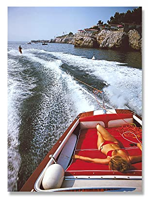 KEYGEM Slim Aarons Wandkunst Poolside Glamor 1970er Jahre Poster Vintage Fotografie Leinwand Gemälde Schlanke Aarons Drucke für Home Decor Bild 40x60cmx1 Kein Rahmen