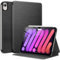 DTTO Case for iPad Mini 7/6, 8.3 Inch Fabric Texture Hard Back Cover with Auto Wake/Sleep, Supports Apple Pencil Charging, Black