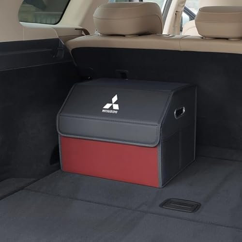 JOEBO Auto Lagerung Tasche Klapp Reise Aufräumen Box Stamm Werkzeuge Fall Für Mits-ubishi Space Wagon Starion Toppo Town Box Tredia Triton Xforce Xpander,Red
