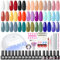 COSCELIA Nägel Starterset mit UV Lampe, 20 Farben UV Nagellack Set mit Base Top Coat Gelnägel Starterset für Nail Art Salon zu Hause
