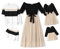 PATPAT Familien Outfit Set Langarm - Partnerlook Mutter Tochter Kleid Langarm T-Shirt & Mutter Kind Kleider Mama Tochter Kleidung für Herbst & Frühling, Schwarz, Mädchen: 4-5 Jahre