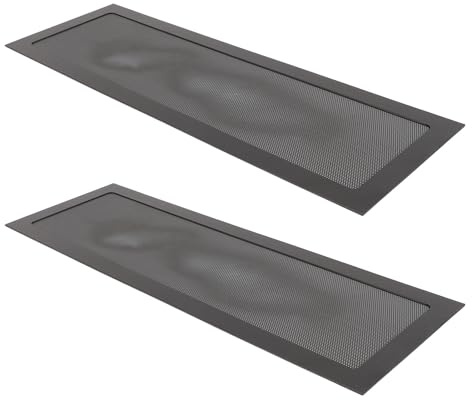 Pssopp 2Pcs 4.72x14.17in Computer Fan Filter Grills, Enduring PVC Material Easy to Install Fan Dust Filter with Magnetic Frame for Computer Chassis Speakers and More (Black)