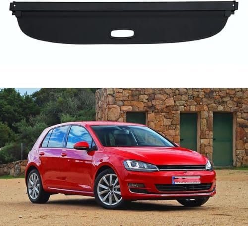 DRYFAL Kofferraum Abdeckung für VW Golf 7 MK7 2013-2019 Auto Einziehbare Hintere Gepäckvorhang Kofferraum Laderaumabdeckung Frachtabdeckung