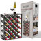 EPISENT | 32 Bottle Wine Rack | Free Standing | Black Metal Wine Rack | Stand for Bottle Storage Contemporary Black Powder Coated Design (32 BOTTLE WINE RACK, 𝟕𝟏.𝟓𝐜𝐦 𝐗 𝟐𝟎𝐜𝐦 𝐗 𝟓𝟑𝐜𝐦)