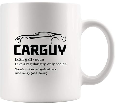 Panvola Car Guy Definition Car Guy Gifts Mug 11oz White | Car Lover Gifts For Men Husband Boyfriend Dad Brother Uncle From Wife Girlfriend Mom Car Mechanic Racer Coffee Ceramic Mug