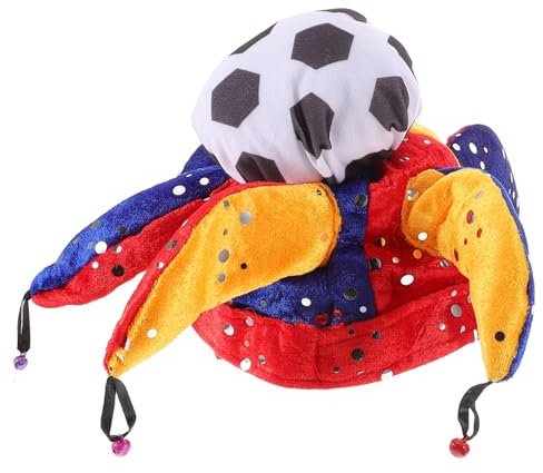 VALICLUD Fussball Hut Mit Pailletten Highlights Verspielter Clownhut Für Fußballspiele Karneval Und Partys Auffälliges Accessoire Für Sportfans Und Feiern