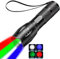 MVIOCS Red Flashlight Rechargeable, Green Light Flashlight，Blue Light Flashlight, Dimmable, Long Range Powerful, 4 in 1 Multi-Color, White, Red, Blue and Green Lights for Camping,Outdoors(wbgr)