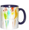 EKLMPS Tazas de Café,Taza de Cerámica para Té y Café,330ml/11oz,Regalos original,Aniversarios,nupical,desayuno,Románticos,Acuarela Loros Belleza Salvaje Rama Pequeños Animales Vida Silvestre Aviario C