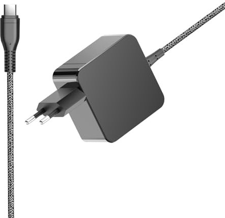 HKY Alimentatore Rapido 45W USB C per Laptop Asus HP Chromebook X360 C523NA C423NA C302CA C223NA C101PA PD3.0 GaN Portatili Caricatore per Samsung Galaxy S24 / S23 Ultra/ S22/ S21/ S20 con 1.8M Cavo