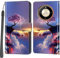 Haninsuze Etui Coque pour Honor Magic6 Lite/Honor Magic 6 Lite 5G, [Fermeture Magnetique à Rabat] [Housse Portefeuille en Cuir PU] [Multifonctionnel] (Arbre Rose)