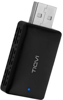 Tiqvi - Dongle Wireless CarPlay, Bluetooth 5.0, Compatible con Apple & Android, Conexión Automática, Diseño Compacto