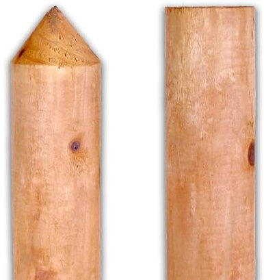 Zaunlatte Stakete Jägerzaun KDI Braun – Wetterfeste Holzlatten, Imprägnierte Zaunlatten für Gartenzaun, langlebig & stabil aus Sauerländer Nadelholz (1, 100 cm Länge)