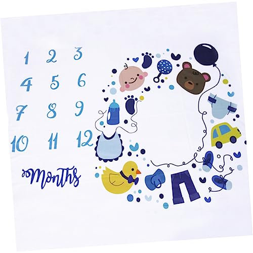 Abaodam Meilenstein-fotodecke Monatlich Vlies Überdachung Geboren Bett Decken Empfang Sachen Nest Dusche Fotografie Requisiten Babydecke Erinnerungsdecke Monat Decke Polyester