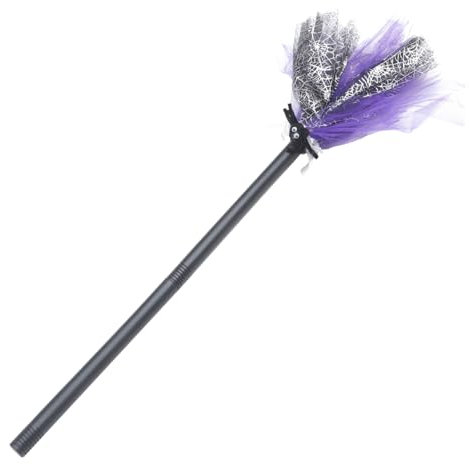 SUPVOX 1pezzi Scopa Halloween Realizzata in Plastica e Garza e Sicura Per Ragazzo Decorazione Per Costumi e Feste Tematiche