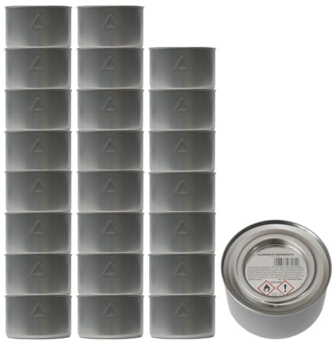 campcooga Sicherheits Brennpaste 200 g Chafing Dish Speisenwärmer Fondue Warmhalteplatte Brenngel Rechaud (24 Stück, 4800, Gramm)