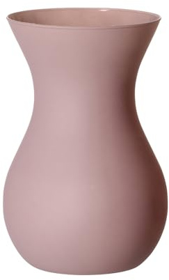 Ritzenhoff & Breker Annalena Vase, 18 cm, Moderne Tischvase mit softem Matt-Finish, Bauchige Dekovase zur Dekoration, Glas, Puderrosa