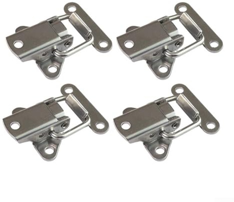 4er-Pack Edelstahl-Schmetterling-Verschluss für Koffer, Kisten, Kofferraum, Gitarrenkoffer und Schrank-Hardware-Zubehör, 304 Material, 5,5 x 3,8 cm