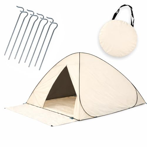 Eurocatch Festivalzelt 200x130cm - Pop-Up Wurfzelt, wasserdichtes 210D Oxford Nylon, Verdunkelung, inklusive Heringen und Aufbewahrungstasche, Aufbau in 5 Sekunden