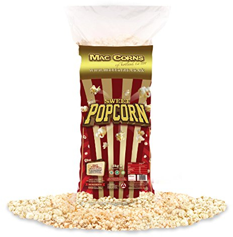 MacCorns 3kg Bulk Sweet Popcorn | Resealable Bulk Pack of Sweet Popcorn | Crispy & Delicious Sugar-Coated Popcorn | Ideal For Parties, Events & Large Gatherings | Free from Dairy, Nuts & Gluten