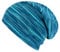 Wollhuhn ÖKO Jungen/Mädchen Bequeme Skater Long Beanie/Mütze/Beanie-Mütze/Strickmütze/Kinder-Mütze Jersey Gefüttert Übergangszeiten (Öko-Stoffe/Bio) 20150820 (Lines Petrol/Türkis, L)