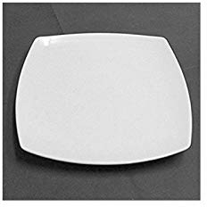 Fimel Piatti Piani Serie Saturnia Tokio in Confezione da 6 pzin Porcellana Bianca, br/>Dimensioni 26x26 cm, Made in Italy V