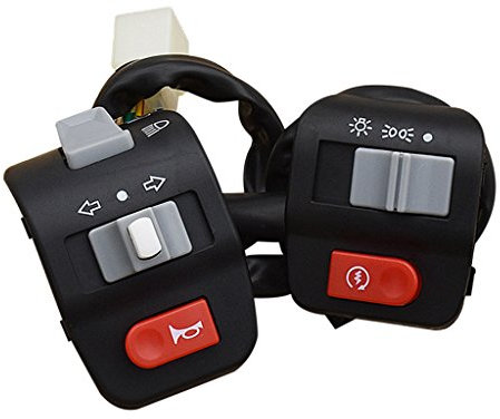 2 Pcs Interruttore Accensione Faro Comando Luci Moto Manubrio Corno Per Yamaha