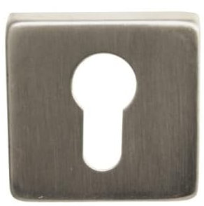 Paire de Rosaces Carrées KLOSE besser - Trou pour Cylindre - Inox 304 -